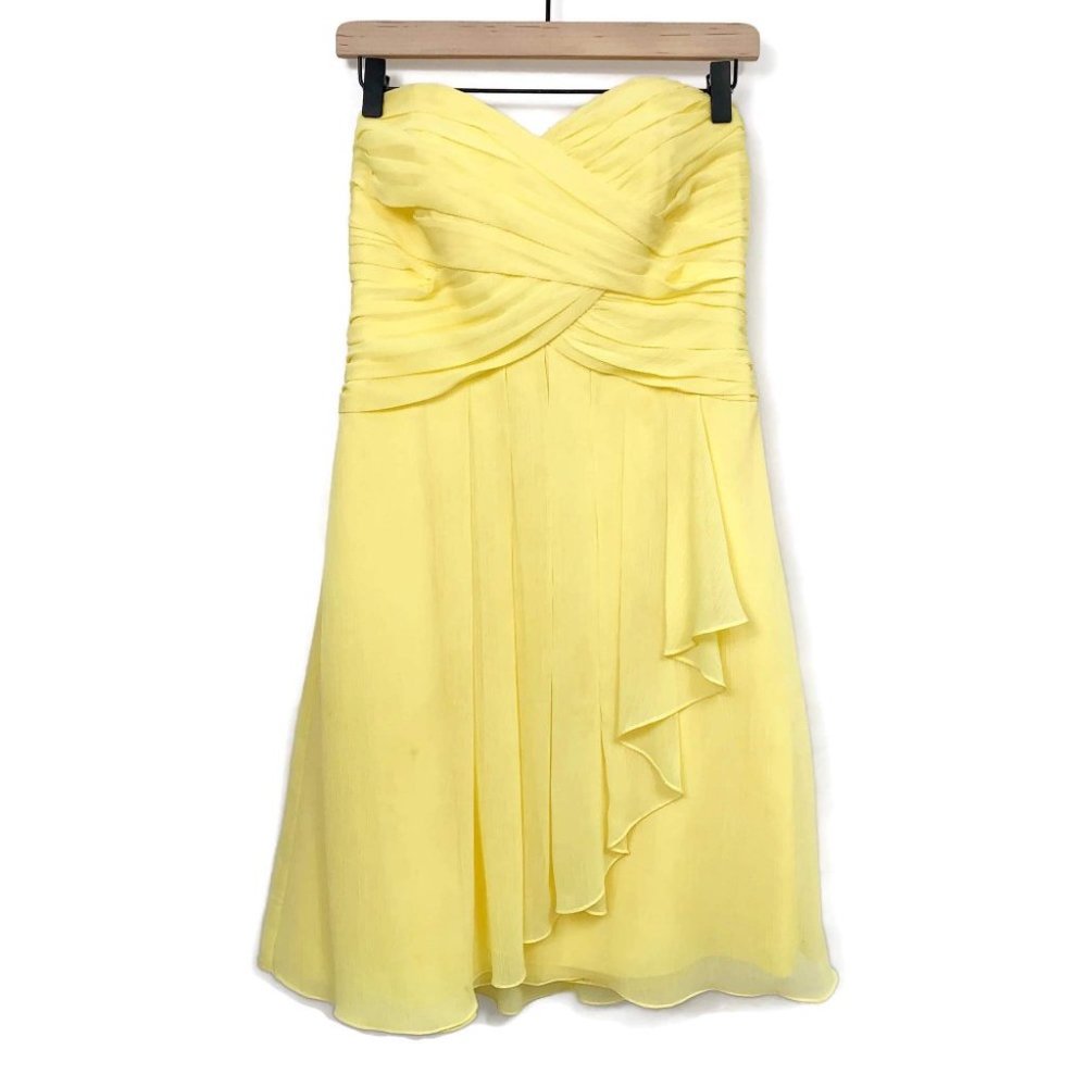 David’s Bridal Short Crinkle Chiffon bridesmaid
